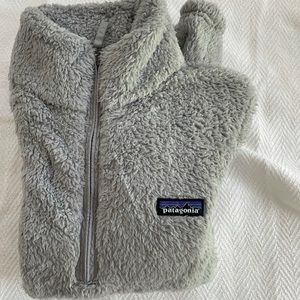 Grey Patagonia fitted teddy quarter zip